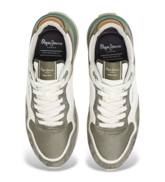 Pepe Jeans Buster Pro Match green leather shoes