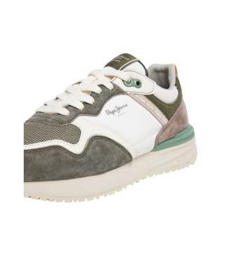 Pepe Jeans Buster Pro Match green leather shoes