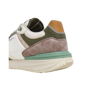 Pepe Jeans Buster Pro Match green leather shoes