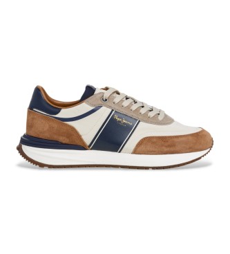 Pepe Jeans Baskets en cuir Buster S�rie Marron