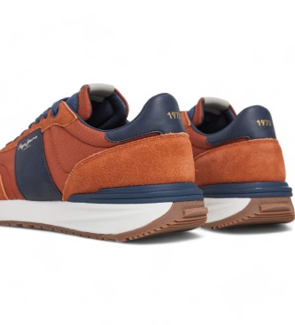 Pepe Jeans Sapatos de couro Supra Buster laranja