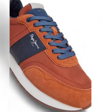 Pepe Jeans Chaussures en cuir Supra Buster orange