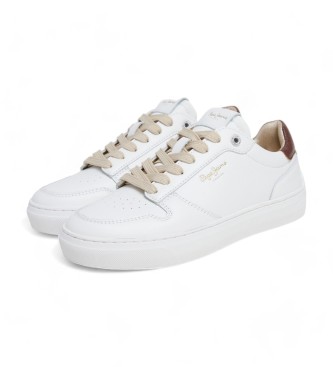 Pepe Jeans Camden Classic Wei Leder Turnschuhe