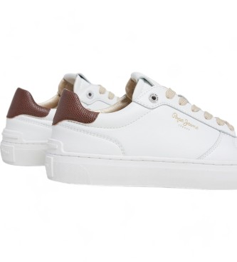 Pepe Jeans Baskets Camden Classic en cuir blanc