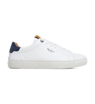 Pepe Jeans Baskets en cuir Camden Club blanc