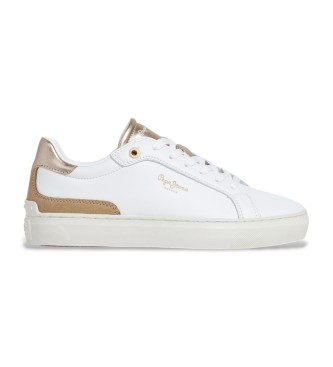 Pepe Jeans Camden Cold white leather trainers