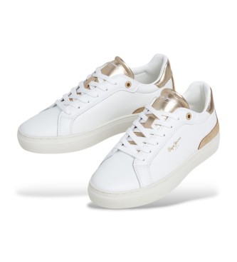 Pepe Jeans Camden Cold white leather trainers