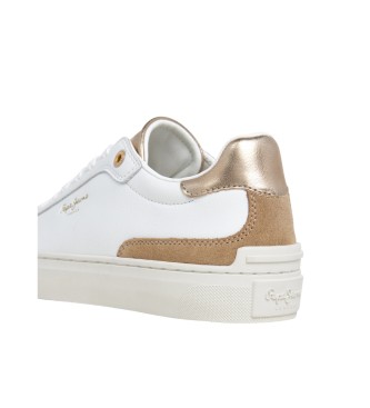 Pepe Jeans Camden Cold white leather trainers