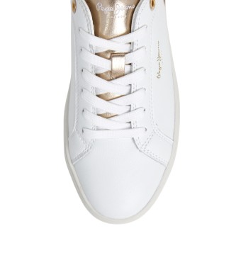 Pepe Jeans Camden Cold white leather trainers