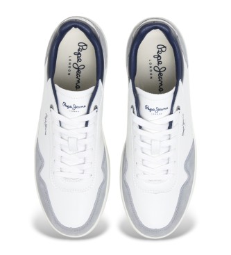 Pepe Jeans Camden Collar leather shoes white