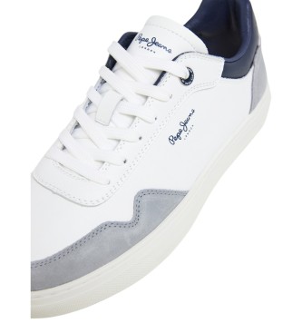 Pepe Jeans Camden Collar leather shoes white