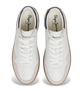 Pepe Jeans Camden Collar leather shoes white