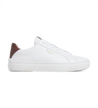 Pepe Jeans Camden Curve leather shoes white