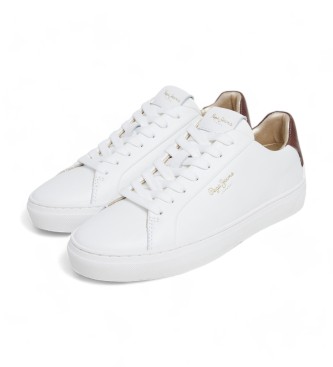 Pepe Jeans Zapatillas de piel Camden Curve blanco