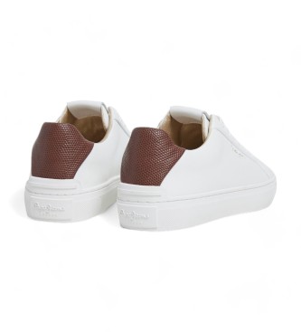 Pepe Jeans Camden Curve leather shoes white