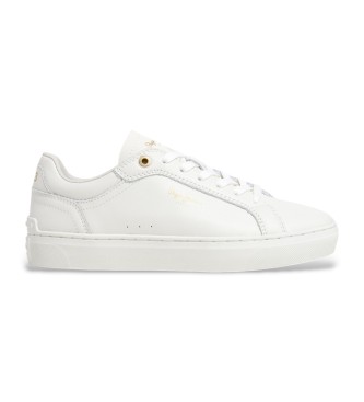 Pepe Jeans Camden Edition Weie Leder-Sneakers