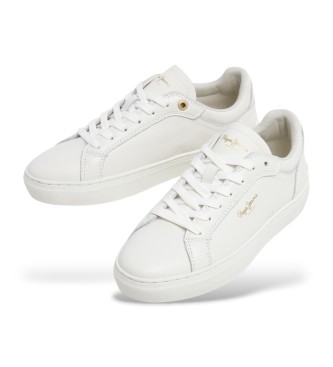 Pepe Jeans Camden Edition Weie Leder-Sneakers