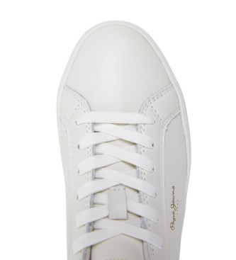 Pepe Jeans Camden Edition Weie Leder-Sneakers