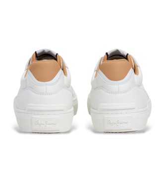 Pepe Jeans Camden Main Usnjene superge bele barve