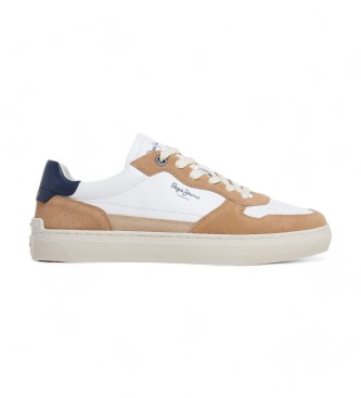 Pepe Jeans Zapatillas de piel Camden Nature blanco