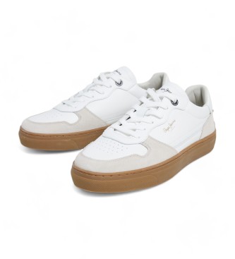 Pepe Jeans Camden One leather shoes white