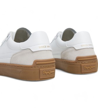 Pepe Jeans Camden One leather shoes white