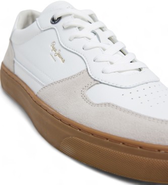 Pepe Jeans Camden One leather shoes white