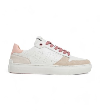 Pepe Jeans Scarpe da ginnastica Camden Seal in pelle bianca