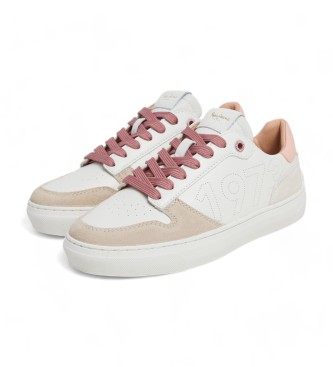 Pepe Jeans Camden Seal Leather Sneakers branco