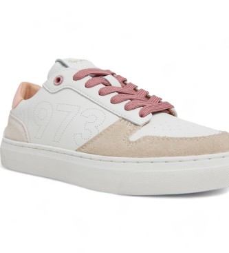 Pepe Jeans Camden Seal Leren Sneakers Wit