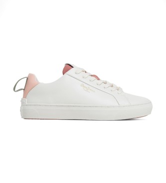 Pepe Jeans Zapatillas de piel Camden Tex blanco