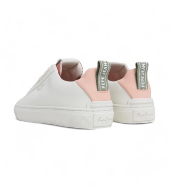 Pepe Jeans Chaussures en cuir Camden Tex blanc