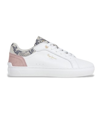 Pepe Jeans Zapatillas de Piel Camden Twist blanco