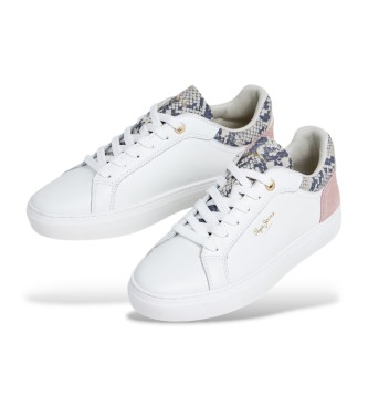 Pepe Jeans Zapatillas de Piel Camden Twist blanco
