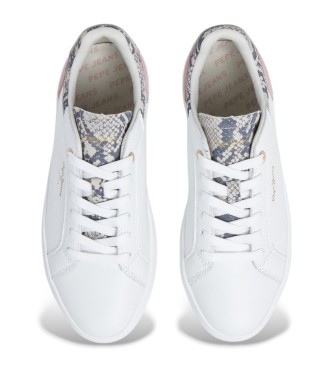 Pepe Jeans Zapatillas de Piel Camden Twist blanco