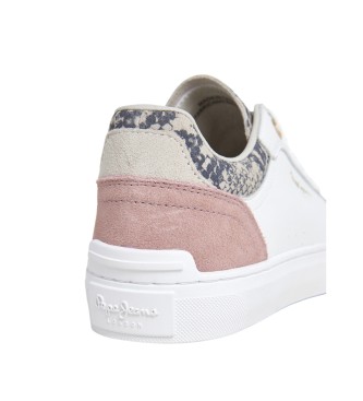 Pepe Jeans Zapatillas de Piel Camden Twist blanco