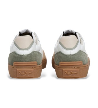 Pepe Jeans Camden Urbane usnjene športne copate bele barve