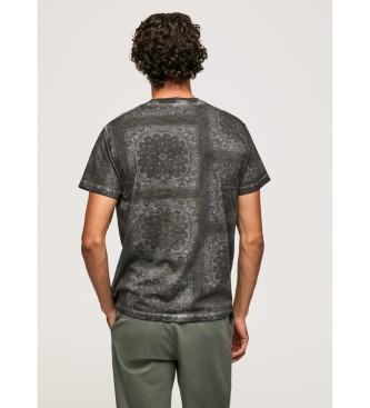 Pepe Jeans Cotton T-shirt Printed Bandana grey
