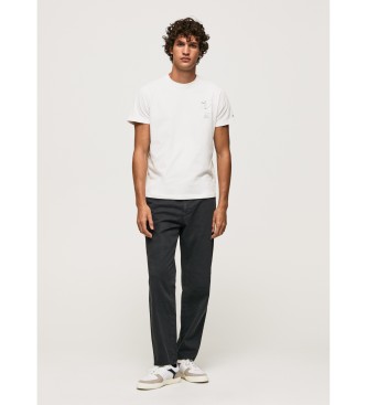 Pepe Jeans T-shirt en coton lav et teint en blanc
