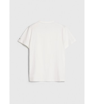 Pepe Jeans T-Shirt de algodo branco lavado e tingido