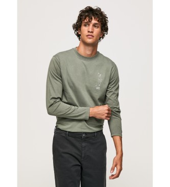 Pepe Jeans Camisola de manga comprida de algodo verde