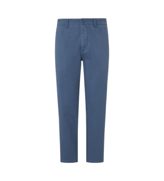 Pepe Jeans Chino broek Canvas Regular blauw