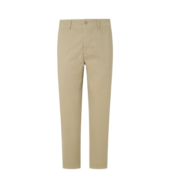 Pepe Jeans Spodnie chino Canvas Regular beżowe