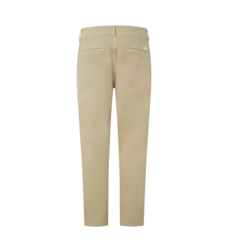 Pepe Jeans Spodnie chino Canvas Regular beżowe