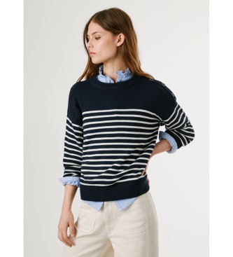 Pepe Jeans Sweter Carlina w kolorze granatowym