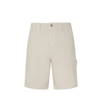 Pepe Jeans Shorts aus Stretch-Gewebe in entspannter Passform beige