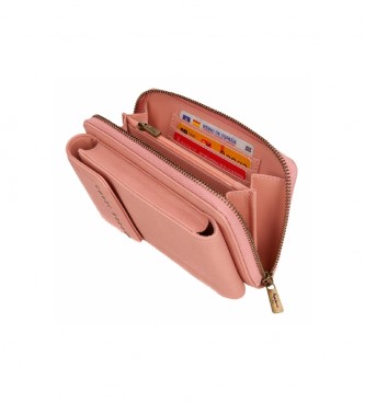 Pepe Jeans Diane pink mobile phone wallet -11x20x4cm