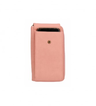 Pepe Jeans Diane roze mobiele telefoon portemonnee -11x20x4cm