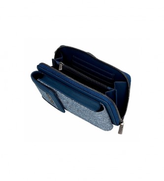 Pepe Jeans Maddie modra denarnica za mobilni telefon -11x20x4cm