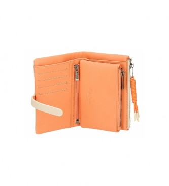 Pepe Jeans Bea beige wallet with removable coin purse -14,5x9x2cm